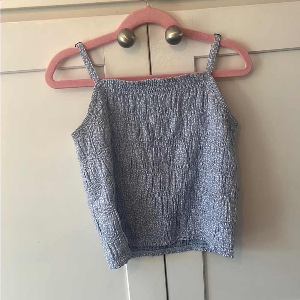 Abercrombie Kids Gray Smocked Camisole Sleeveless Top